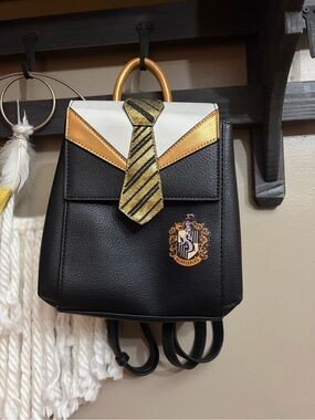 Black and Gold Hufflepuff Mini Backpack